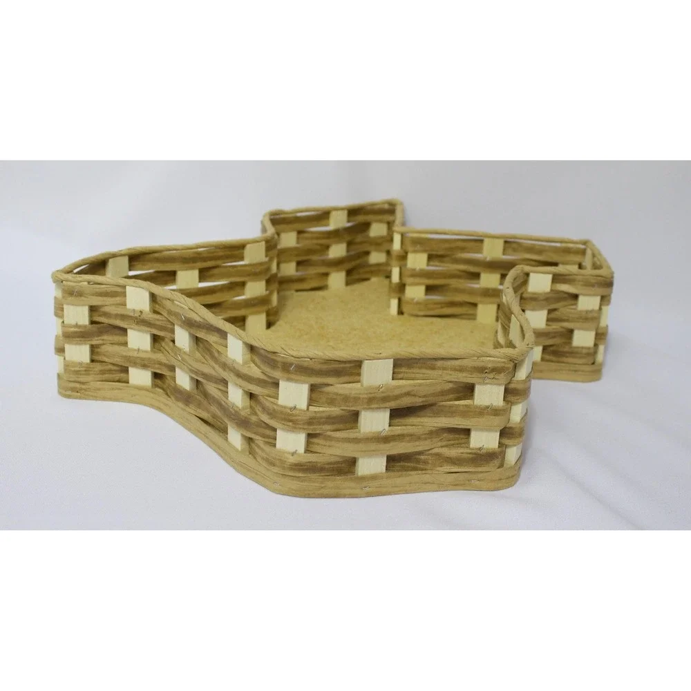 Texas State Shaped Woven Wicker Basket Tray Cork‎ Bottom 16